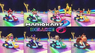 Mario Kart 8 Deluxe - 8 Player Split Screen - Rainbow Road (200cc)