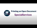 ProgressBook SpecialServices Printing an Open Document