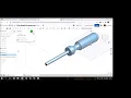 Flat Head Screwdriver using Revolve and Loft in OnShape