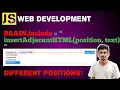 13 Insert text to webpage using js insertadjacenthtml Javascript for Web Development
