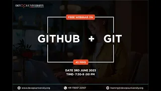 Webinar on Learn Git GitHub in 45 Mins