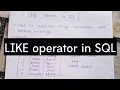 LIKE OPERATOR IN SQL most important SQL interview Q