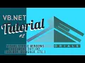VB Net Tutorial - Visual Studio Windows Document Outline ToolBox Designer etc