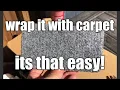 Wrapping wood with Marine Carpet fast and easy