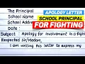 Apology Letter to School For Fighting Apology Letter For Mistake In School