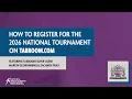 How To Register for the 2026 National Tournament on Tabroom com