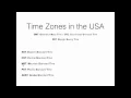 United States Time Zones Part 1