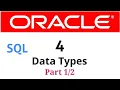 Lec-4 Oracle Data types SQL Data types - Part