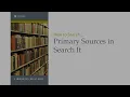How to Find Primary Sources in Search It