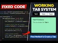 Create Tabs Using JavaScript Beginner Friendly No CSS Focus