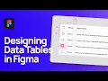 How to Design and Prototype Data Tables in Figma Material Design Component Tutorial
