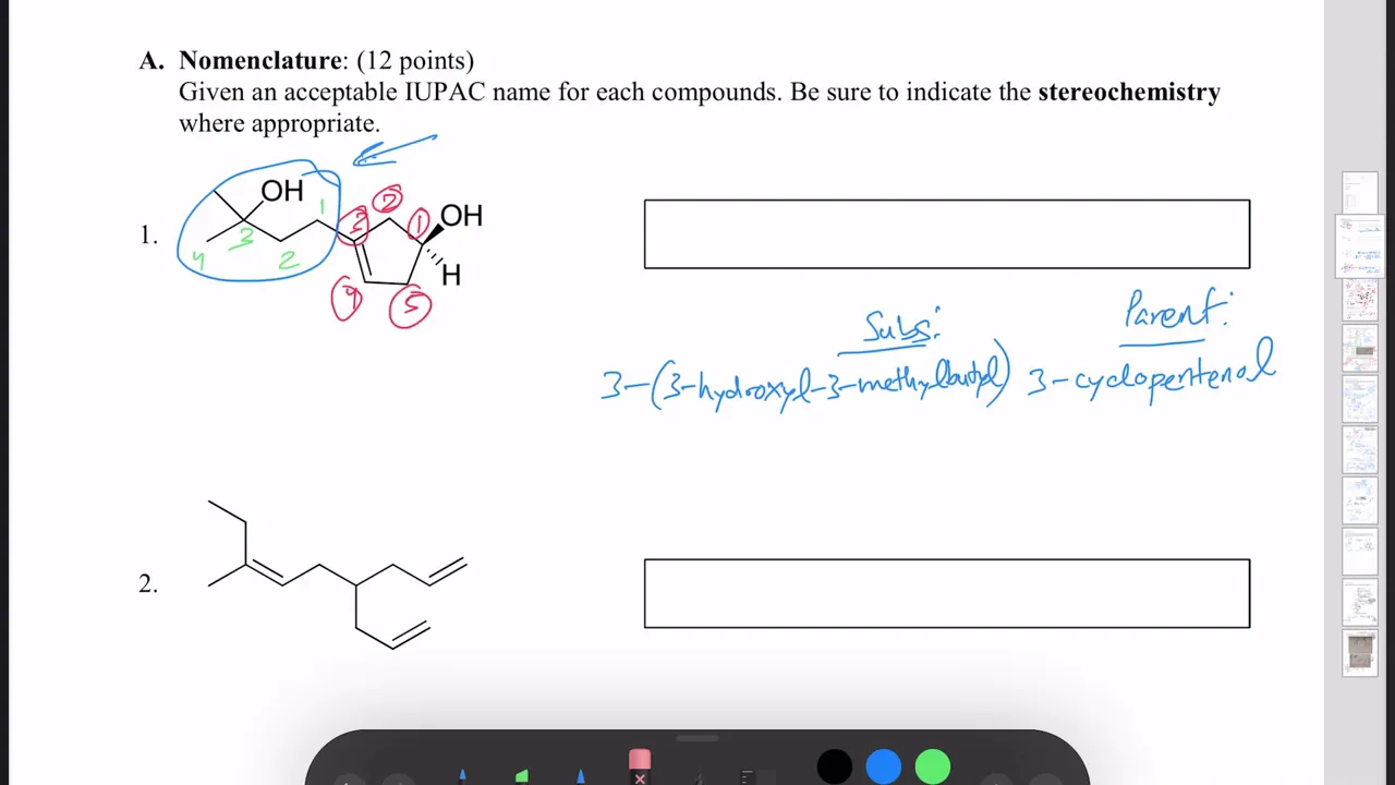 ACS Organic Chemistry I Final Exam Review Session | November 30, 2020
