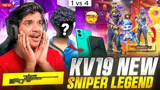 👑 KV-19 NEW SNIPER LEGEND 🔥 | MOBILE PLAYER 1 vs 4 😱 | FREE FIRE TELUGU #dfg #freefire