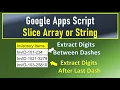 Google Apps Script Slice Method