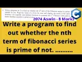 C program to find out whether the nth term of fibonacci series is prime or not