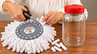 Look What I Made with a Glass Jar and a Mop! Diy! ASMR