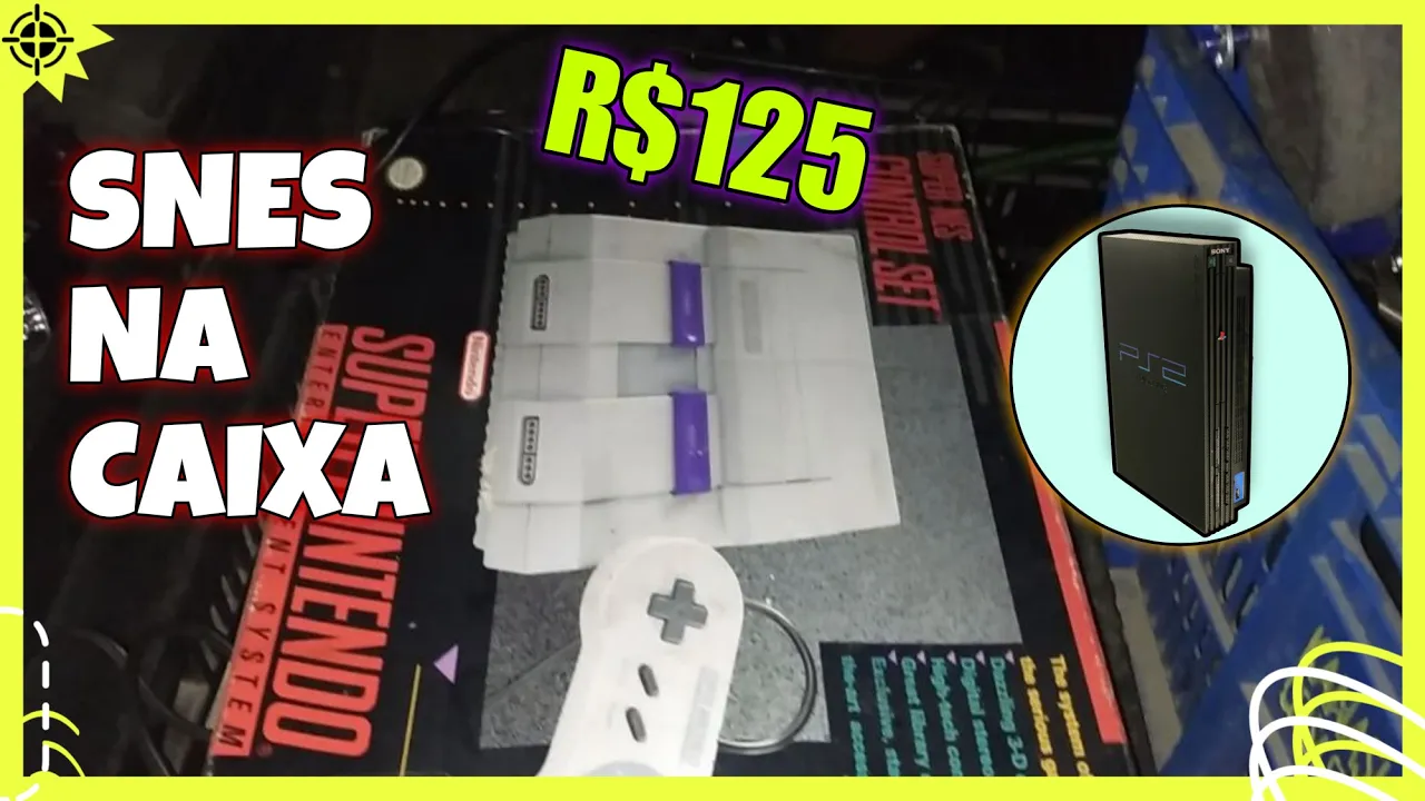 SUPER NINTENDO NA CAIXA E PLAYSTATION 2 FAT - CAÇADA GAMER #11