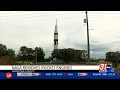 NASA removes engines from Saturn IB Alabama rest stop rocket