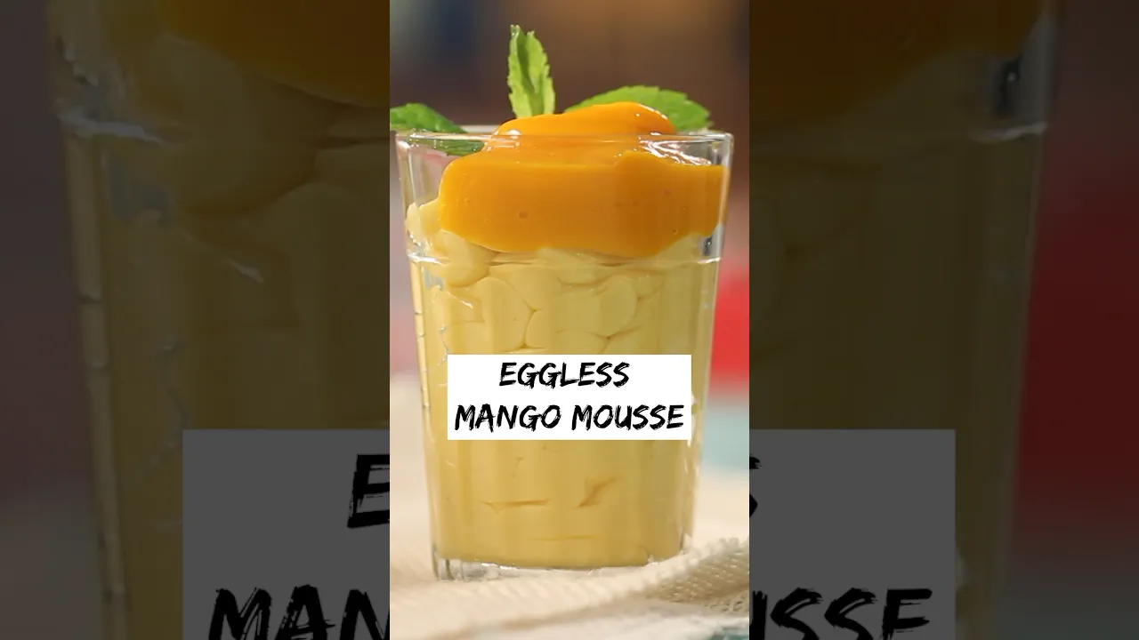 Eggless Mango Mousse.. simple dessert for this season #shorts #mangoliciousrecipes