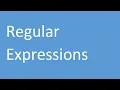 Regular Expressions