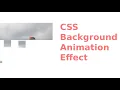 Background Image Animation Effect
