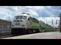4K - Rush Hour GO & VIA Rail Trains along the Oakville Subdivision - Exhibition and Mimico Stations