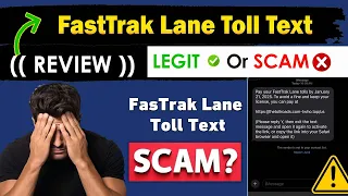 FastTrak Lane Toll Text SCAM Thetollroads com Be Aware
