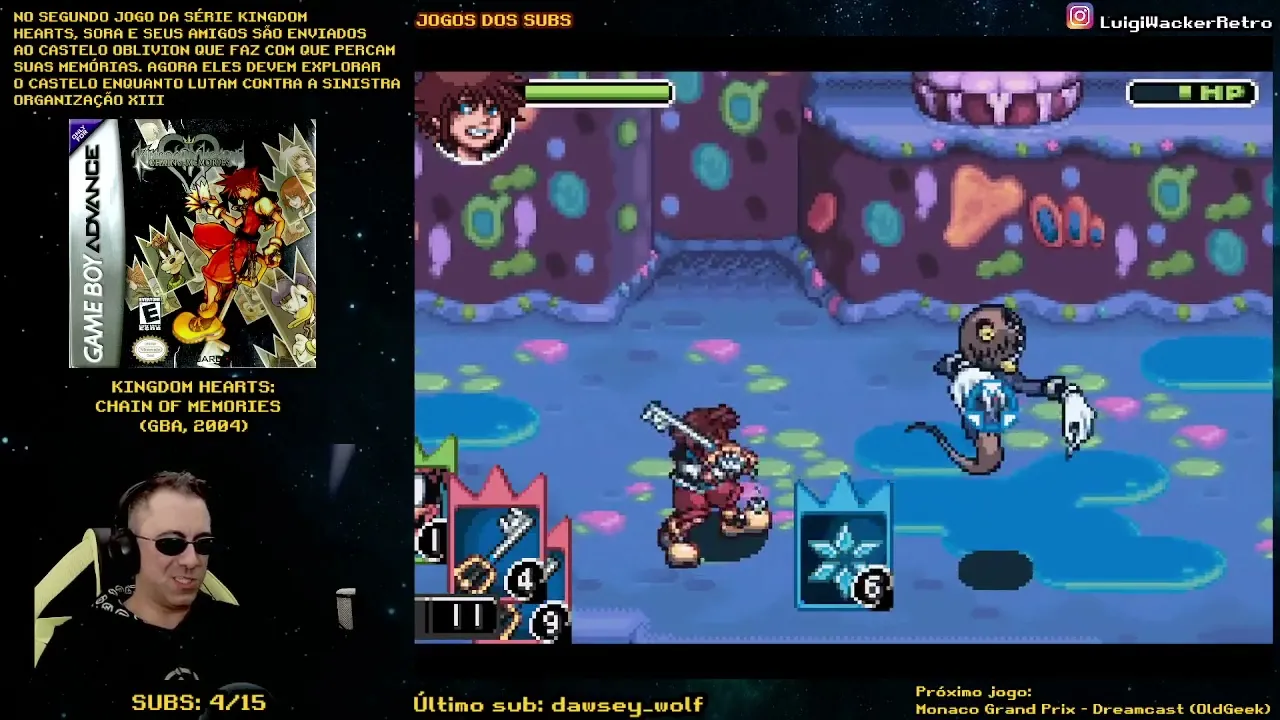 Kingdom Hearts: Chain of Memories (GBA) - 4° Dia (Jogos dos Subs)