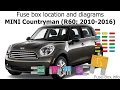 Fuse box location and diagrams MINI Countryman Paceman 2010-2016