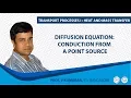 Diffusion equation Conduction from a point source