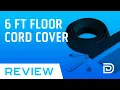 6ft Black Low Profile Floor Cord Cover Floor Cable Cover