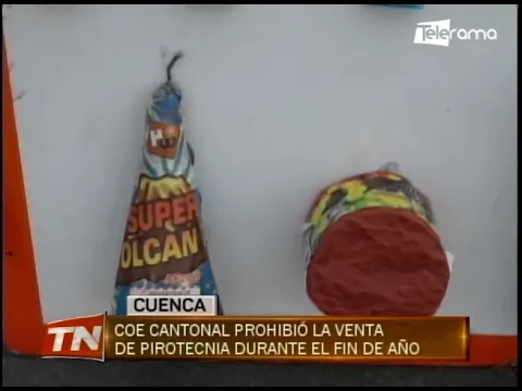 COE cantonal prohibió la venta de pirotecnia durante el fin de año