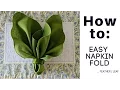Feathery Leaf Easy Napkin Fold Tutorial