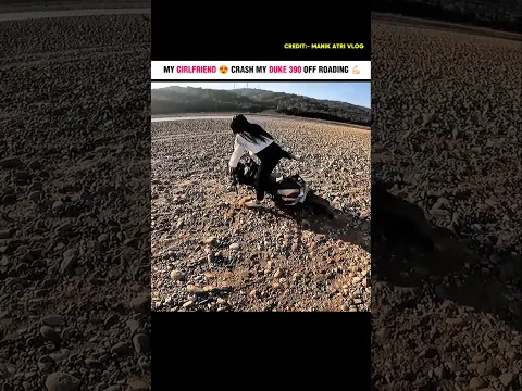 ktmduke 390 Crash 💥 By My Girlfriend 💛 || Ktmduke 390_ Total Loss 🥺 #shorts #motovlog #rider