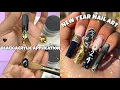 HAPPY NEW YEAR NAILS KIARA SKY ACRYLICS TUTORIAL FOR BEGINNERS