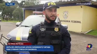 Dupla de Joinville é presa em Canoinhas ao levar caminhonete furtada ao Paraná