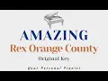 Download Lagu Amazing - Rex Orange County (Original Key Karaoke) - Piano Instrumental Cover with Lyrics