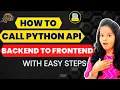How to call Python Api in Flask WebFramework Calling python Api How to run API in Flask Python