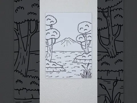 Menggambar pemandangan yang simpel