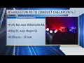 Charleston PD to conduct traffic checkpoints