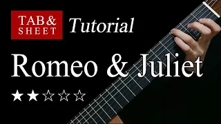 Download Romeo \u0026 Juliet (A Time for Us) - Fingerstyle Lesson + TAB MP3