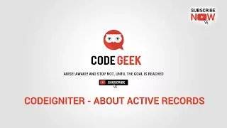 Basic Codeigniter Tutorials - About Active Records