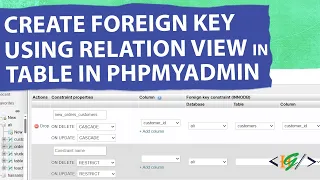 How to Create Foreign Key using Relation View Option in MySQL Database Table in PhpMyAdmin