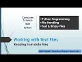 Reading Data from File File Handling in Python Hindi