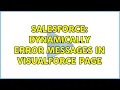 Salesforce Dynamically Error messages in visualforce page