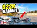 4-LANE DRIFT CAR CRASH COSTS INSURANCE 22K - 1023 Driving Fails