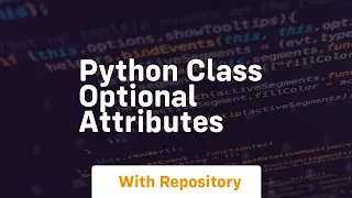 python class optional attributes