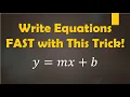 Writing Equations Made Easy Slope-Intercept Part 2