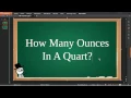 How Many Ounces In A Quart