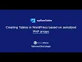 How to display data table from PHP on WordPress with wpDataTables 4 0